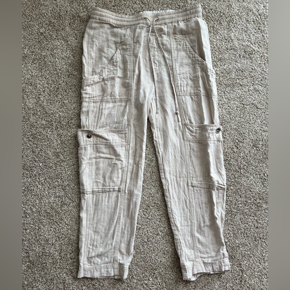 Feeling good Free People linen blend utility pants